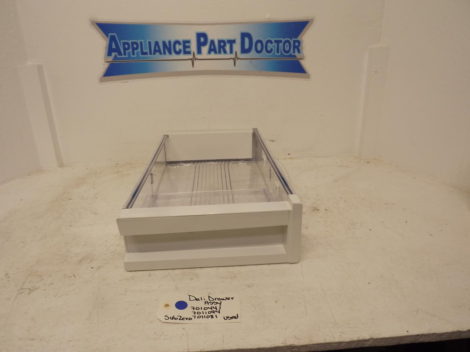 SubZero Refrigerator 7010440 7011094 7011081 Deli Drawer Assy Used SubZero Refrigerator 7010440 7011094 7011081 Deli Drawer Assy Used